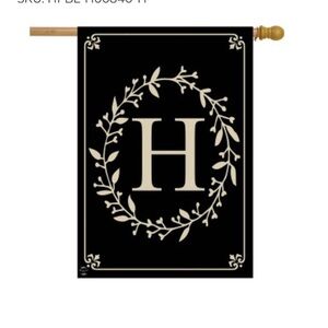 Briarwood Lane
Briarwood Lane Classic Monogram Letter H Garden Flag new